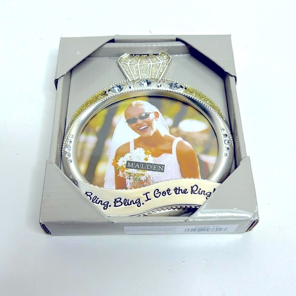 Malden | Bling, Bling, I Got The Ring | Silver Toned Keepsake Picture Frame NWT - Picture 1 of 6